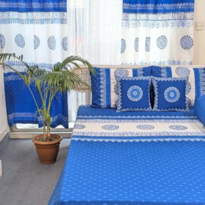 Soft Twill Cotton Premium Hand Block King Size Bedsheet