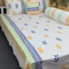 Soft Twill Cotton Premium Hand Block King Size Bedsheet