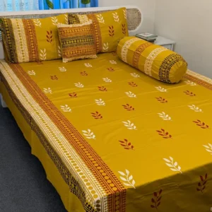 Twill Cotton Premium Hand Block King Size Bedsheet