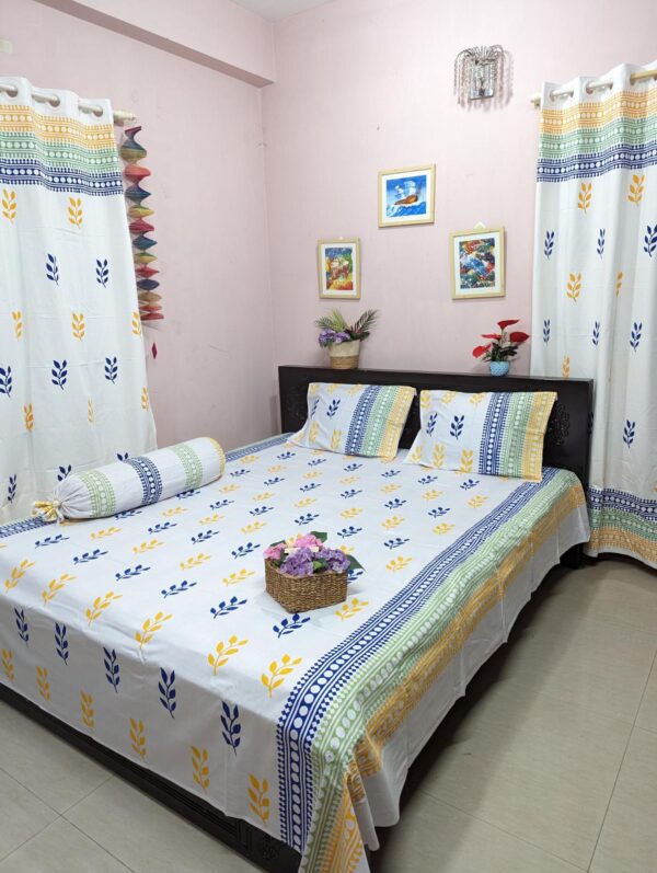 Soft Twill Cotton Hand Block bedsheet made by pure twill cotton