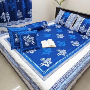 Twill Cotton Luxury Hand Block Bedsheet brings a room like a dream decor.