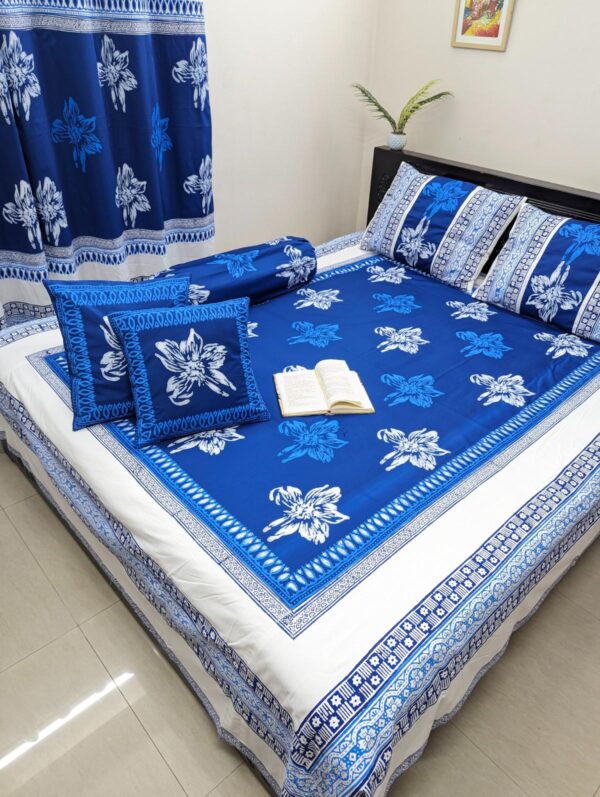Twill Cotton Luxury Hand Block Bedsheet brings a room like a dream decor.