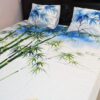 Bamboo Twill Cotton Hand Paint King Size Bedsheet