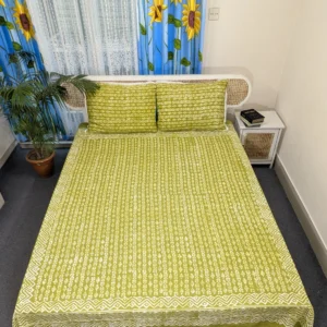 Luxurious Vegetable Dye Cotton Bedsheet - King Size