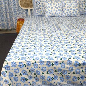 Luxury Hand Block King Size Bed sheet