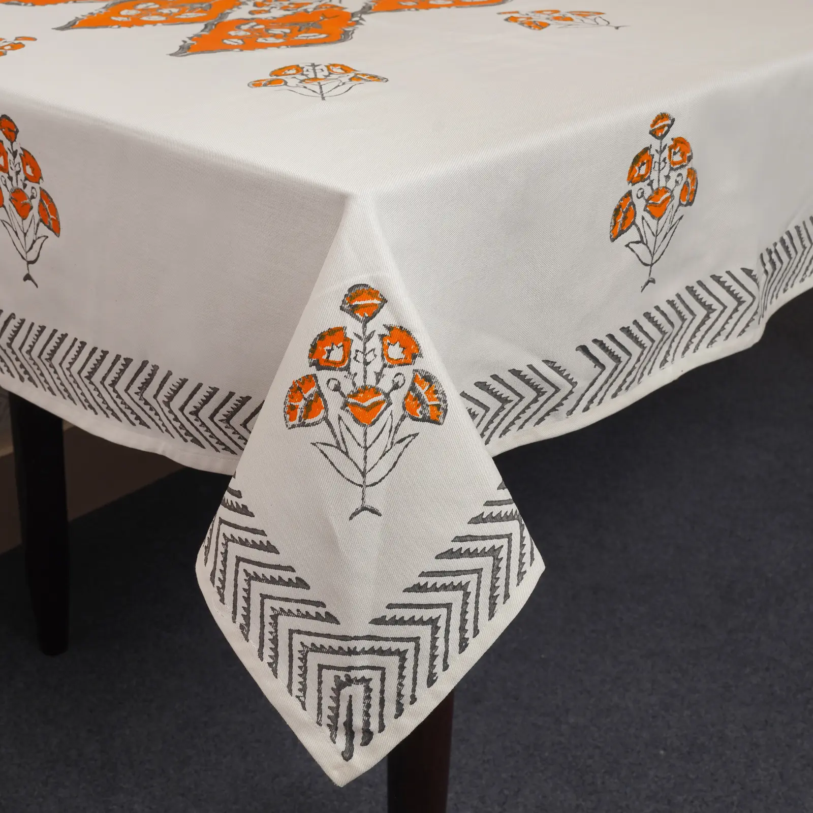 6 seater Handblock Dining Table Cover (2)