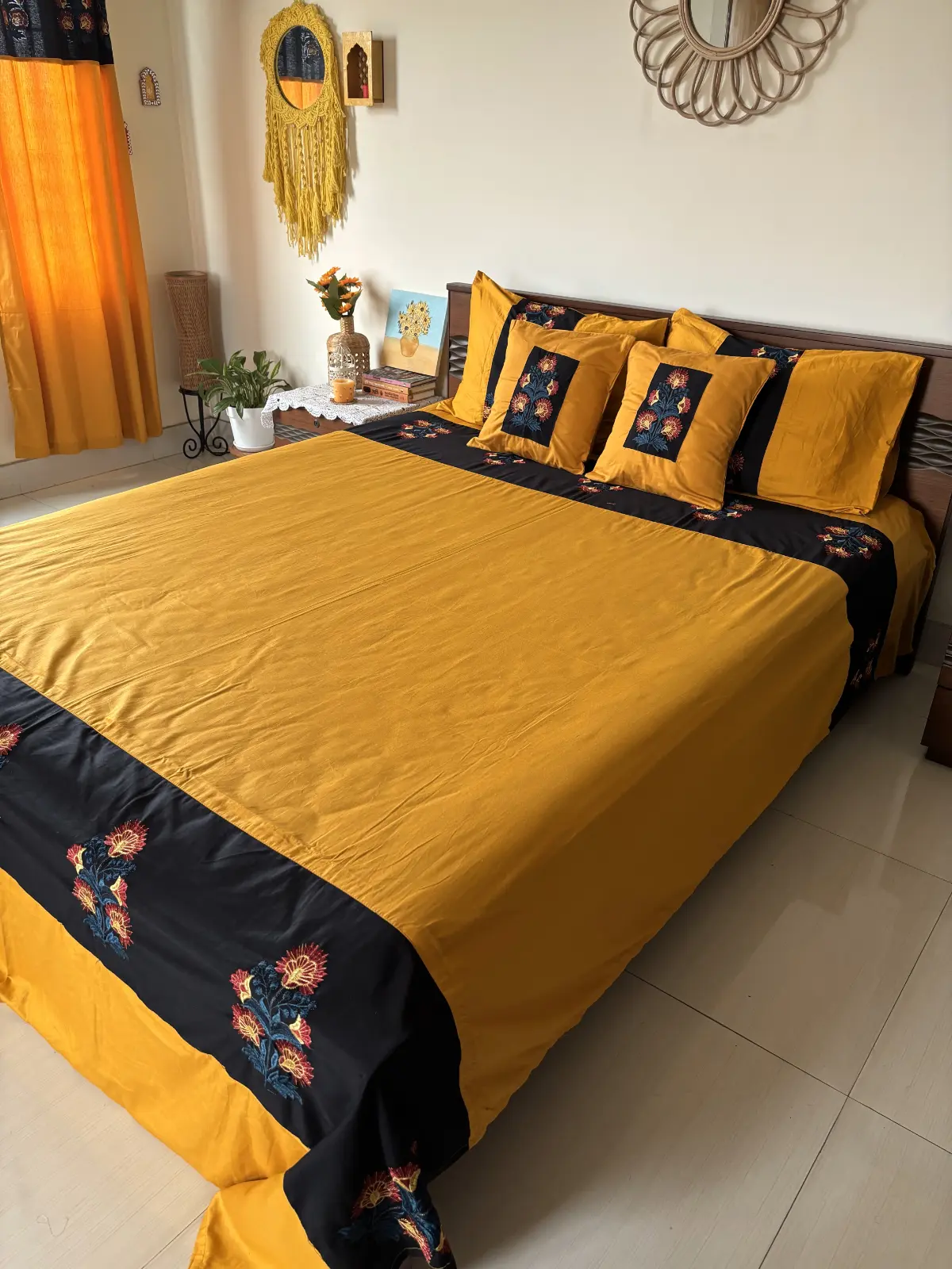 Embriodery cotton Bedsheet (1)