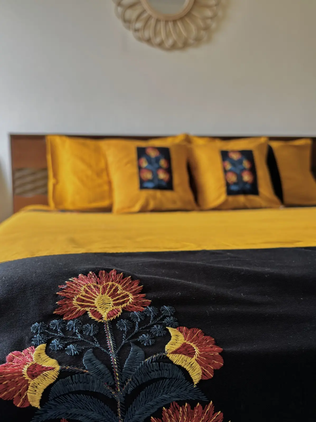 Embriodery cotton Bedsheet (2)