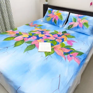 Gorgeous Twill Cotton Premium Hand Paint King Size Bedsheet