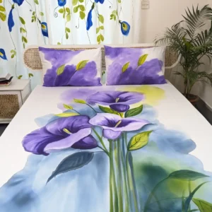 King Size Luxuary Cotton Hand Paint King Size Bedsheet