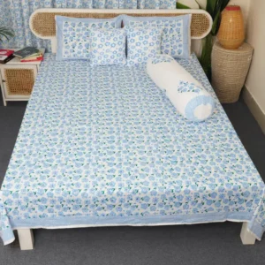 Luxury Hand Block King Size Bed sheet