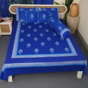 Luxury Hand Block King Size Bed sheet