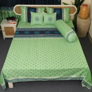 Luxury Hand Block King Size Bed sheet