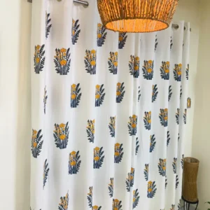Handblock Print Premium Curtain