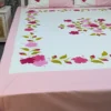 Premium Applique Bedsheet King Size (106x88) – Handcrafted Pure Cotton with Pillow Covers | Daybreak