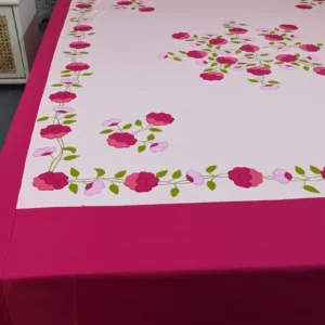 Premium Applique Bedsheet King Size (106x88) – Handcrafted Pure Cotton with Pillow Covers | Daybreak