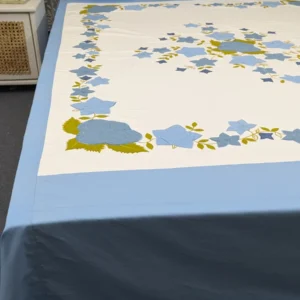 Premium Applique Bedsheet King Size (106x88) – Handcrafted Pure Cotton with Pillow Covers | Daybreak