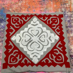 Hand Appliqué Cushion Cover 16x16 – Premium Cotton, Color Guaranteed