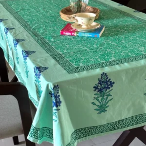 Premium Cotton Hand block Print Table Cloth 6 Seater