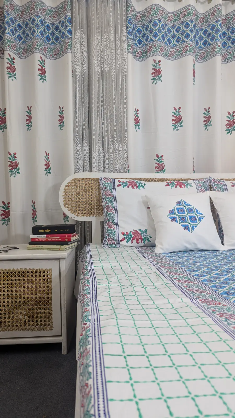 Handblock Print King Size Bedsheet (98)