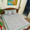 Luxury Hand Block Printed King Size Cotton Bedsheet Set – 100% Twill Cotton, Customizable