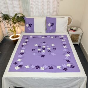 Appliqué Handmade King Size Cotton Bedsheet – Premium Artisan Craft