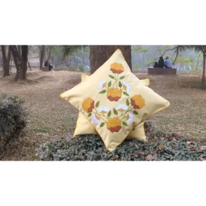 Hand Appliqué Cushion Cover 16x16 – Premium Cotton, Color Guaranteed