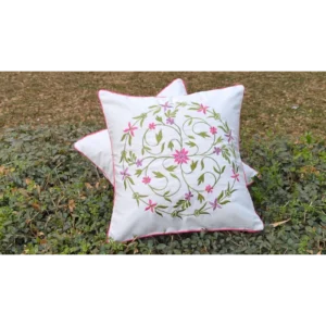 Hand Appliqué Cushion Cover 16x16 – Premium Cotton, Color Guaranteed