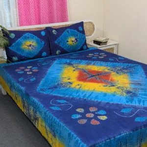 Premium Shibori Tie-Dye Cotton Bedsheet