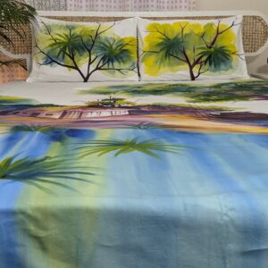 King Size Luxuary Cotton Hand Paint Bedding Set