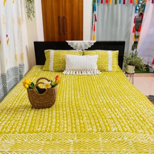 Natural Dye King Size Cotton Bedsheet Set | 100% Twill Cotton | ND001