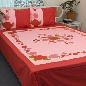 Handmade Applique Twill Cotton Bedsheet – Premium Artisan Craft