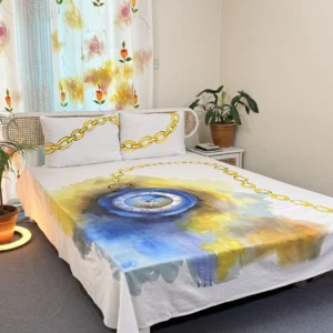 Export Quality Hand Paint King Size Luxuary Cotton Bedding Set
