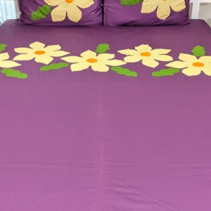 Hand Stitch Applique Twill Cotton Bedsheet – Premium Artisan Craft
