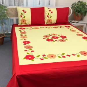 Twill Cotton Handmade Applique Bedsheet – Premium Artisan Craft