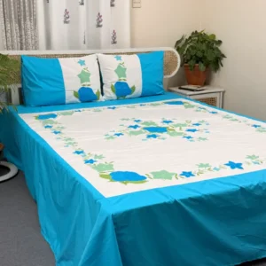 Twill Cotton Handmade Applique Bedsheet – Premium Artisan Craft