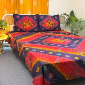 100% Cotton Handmade Batik Bedsheet | Soft and Comfortable | TDB0027