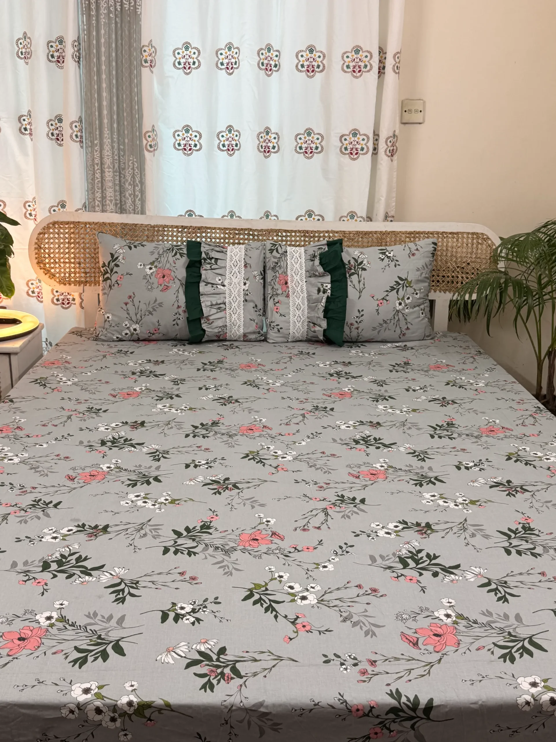 digital print kuchi bedsheet with two pillow cover (10)
