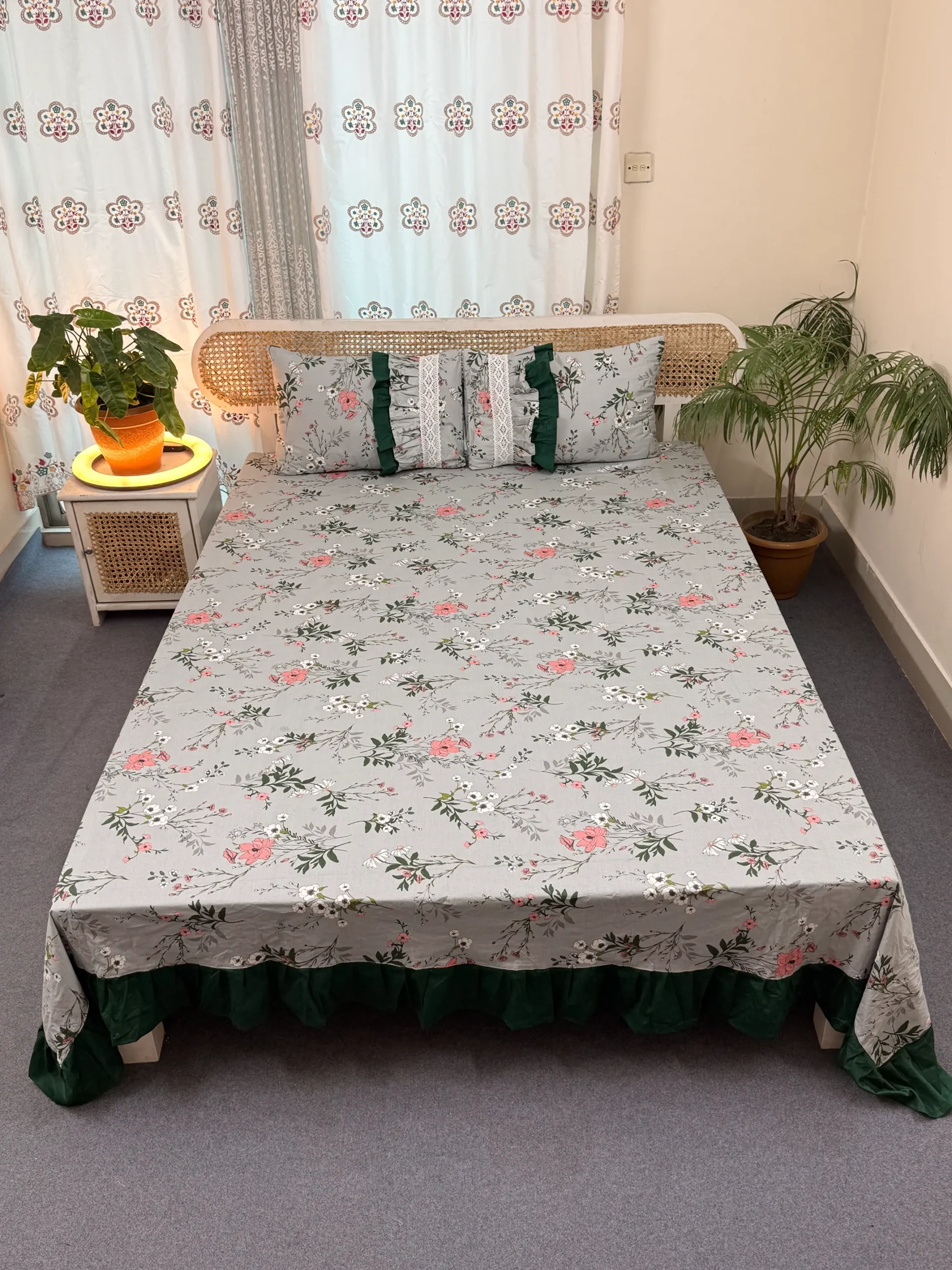 digital print kuchi bedsheet with two pillow cover (11)