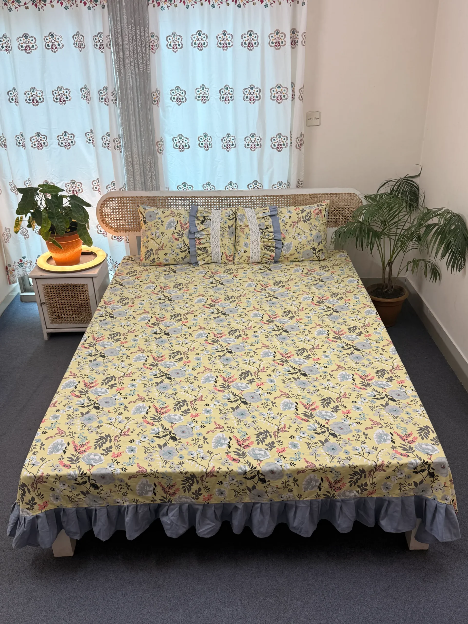 digital print kuchi bedsheet with two pillow cover (4)
