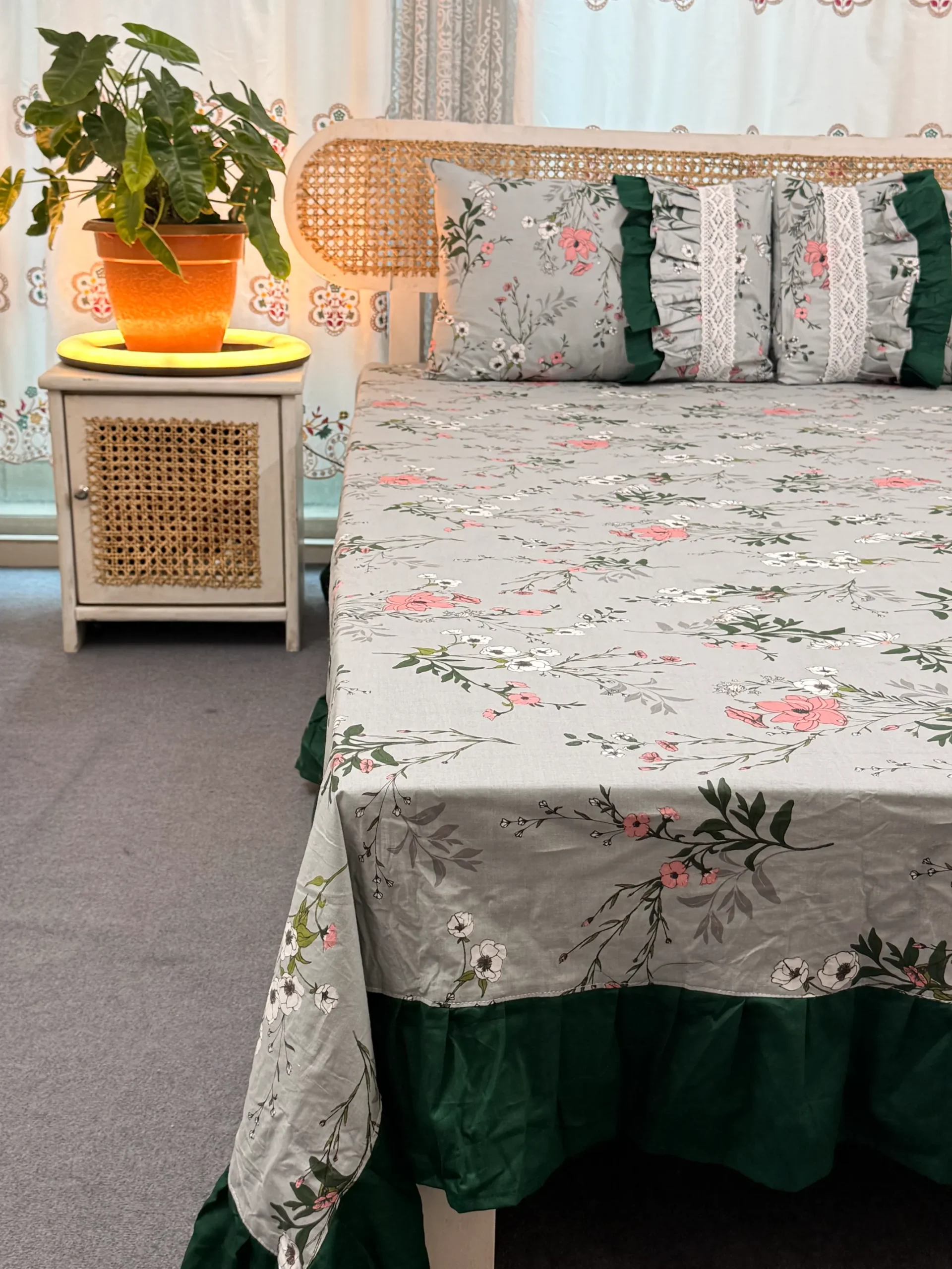 digital print kuchi bedsheet with two pillow cover (9)