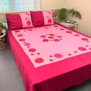 Twill Cotton Handmade Applique Bedsheet | Premium Artisan Craft | APL0104