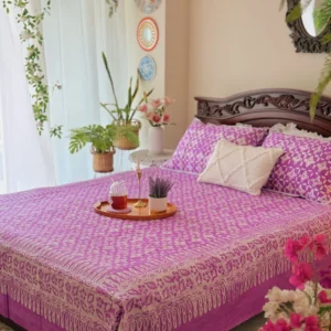 Natural Dye King Size Cotton Bedsheet Set | 100% Twill Cotton | ND009