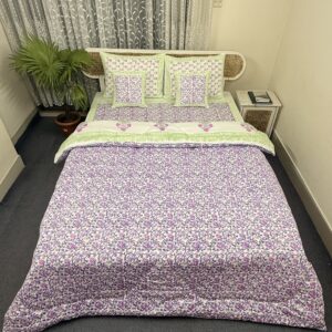Luxury Hand Block King Size Bedroom Set with Ac Quilt | HB0134